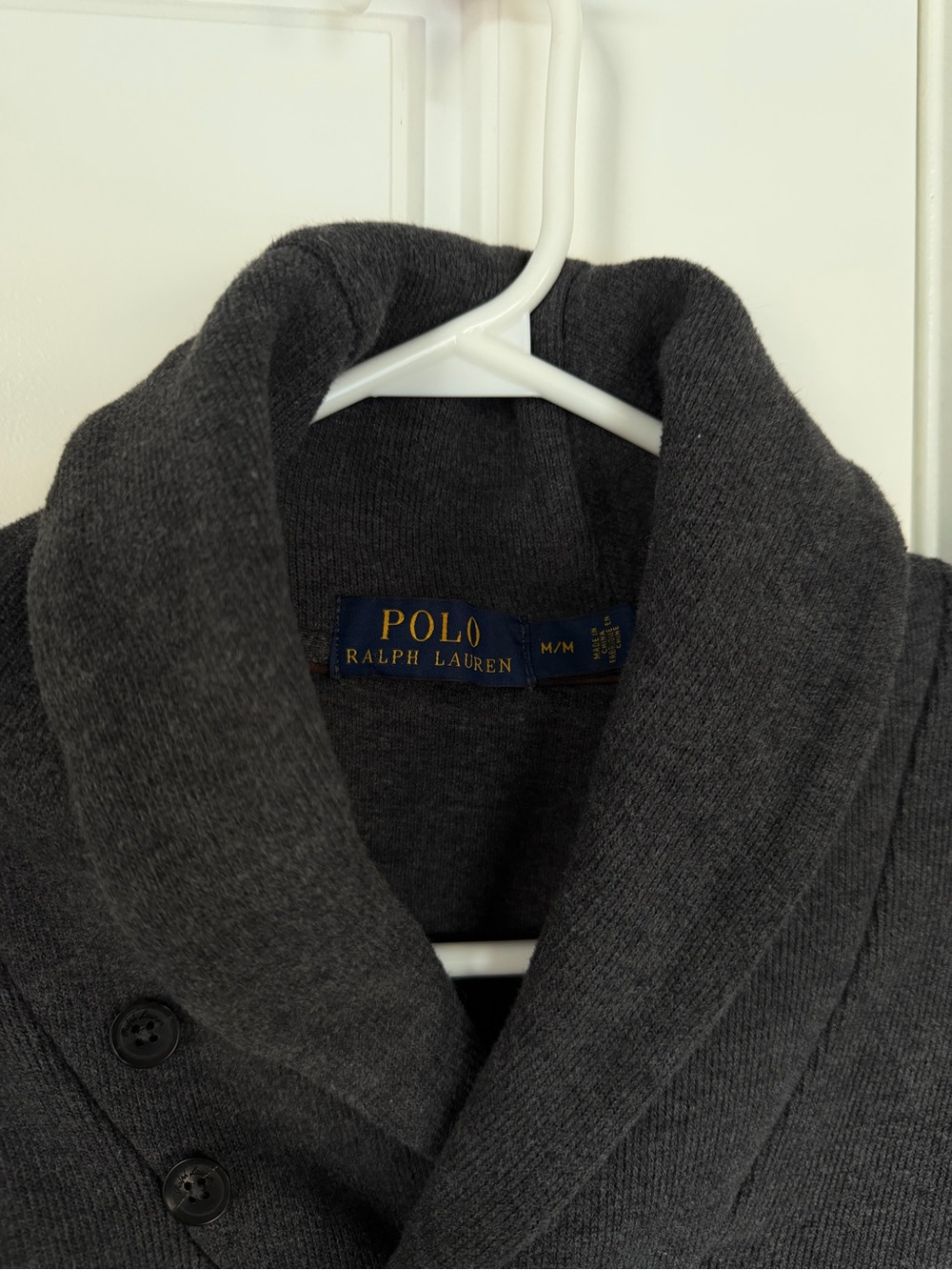 Ralph Lauren Men's Charcoal Shawl Turtleneck Sweater - Picture 3 of 6
